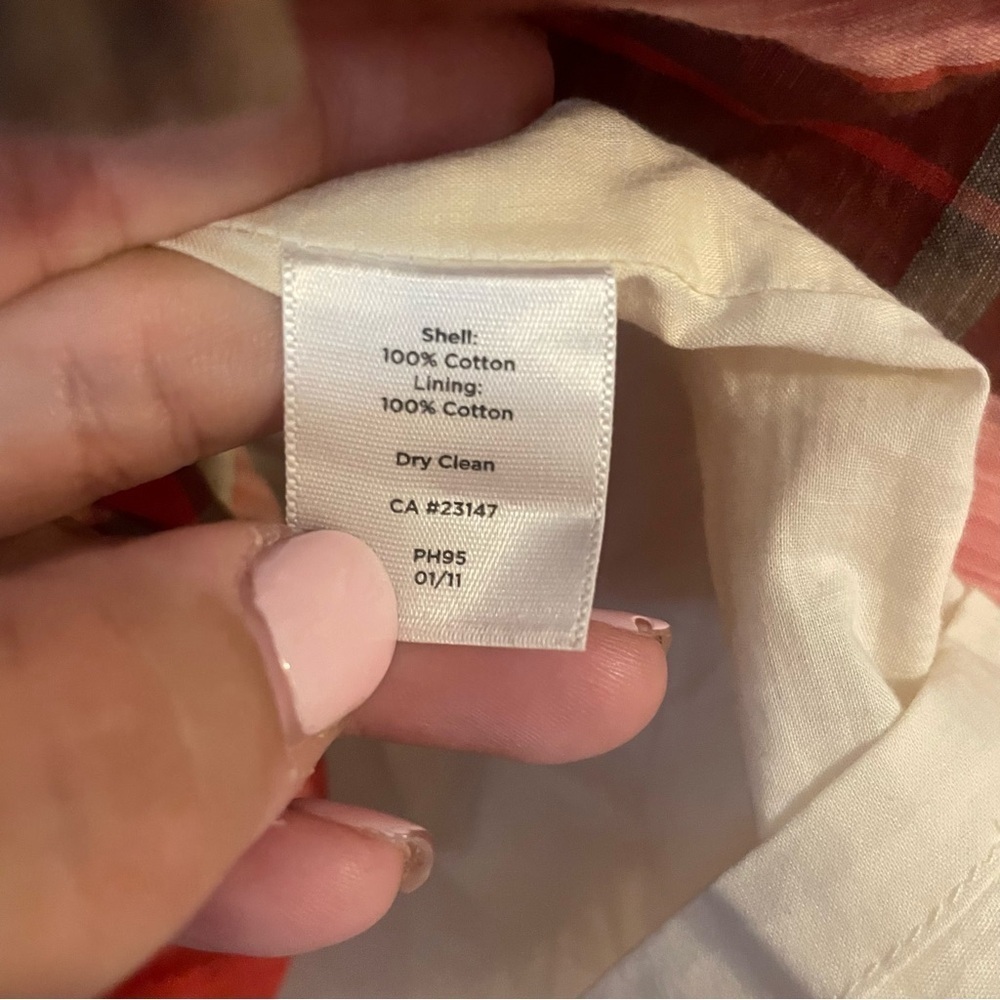 Talbots Ivory Brown Sienna Plaid Aline Skirt Size 8 Petite - Picture 3 of 5